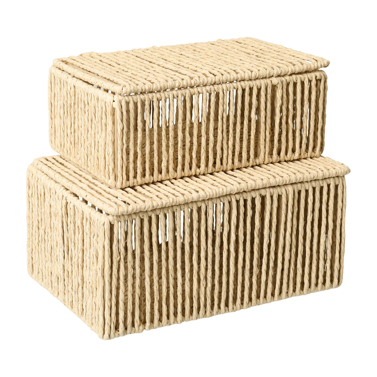 Raffia Korb mit Deckel